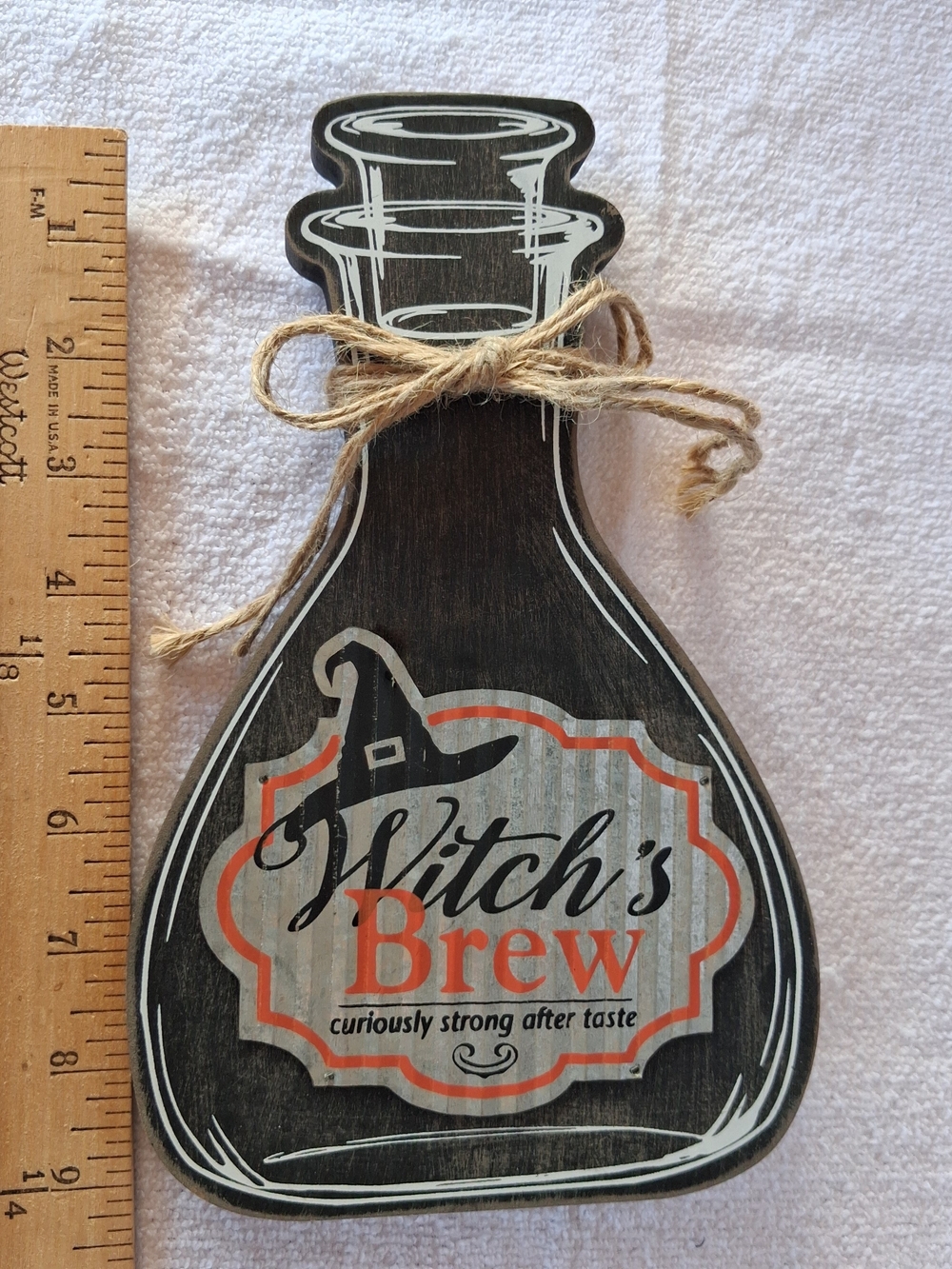 Witch's Brew Halloween Bottle-Shaped Wall Decor Black & Red